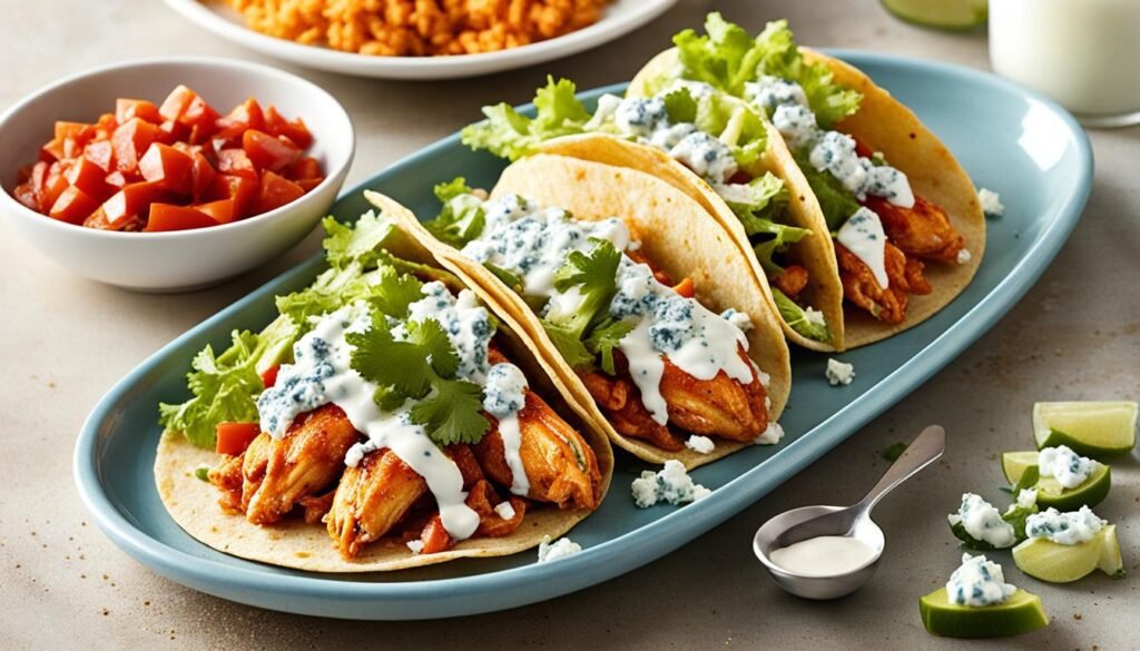 Buffalo chicken tacos