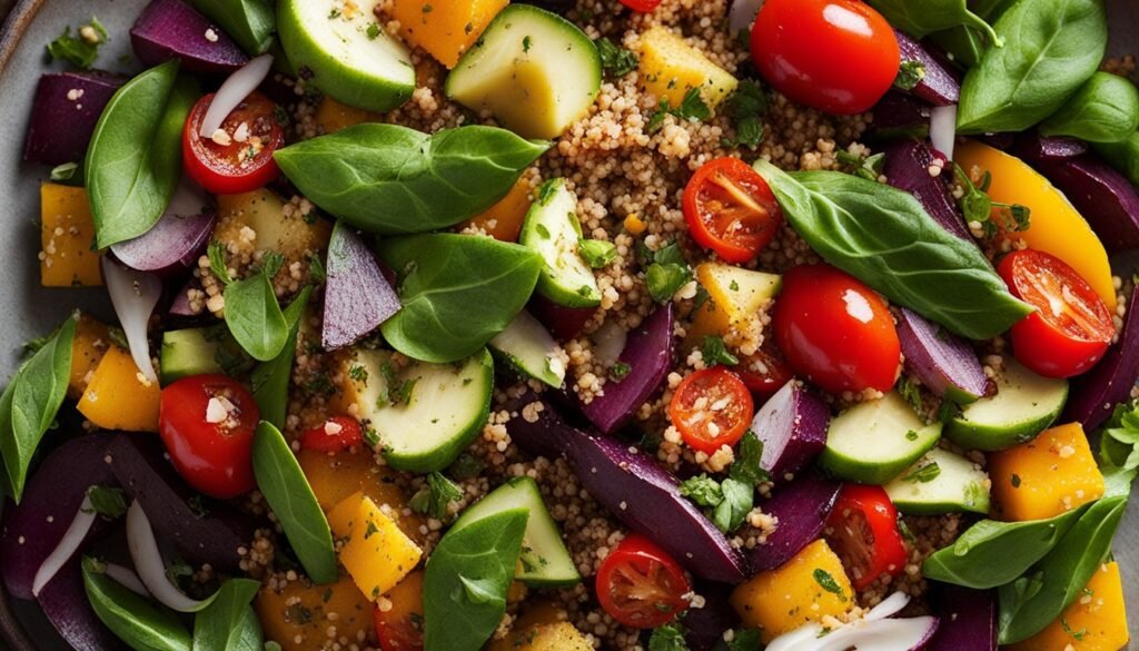 quinoa salad with roasted vegetables
