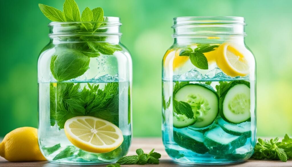 beneficial herbs and fruits in alkaline water