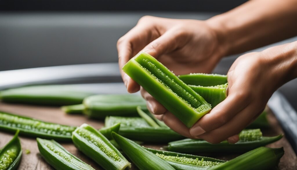okra gel for Afro hair