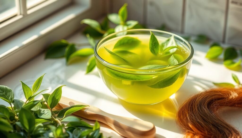 green tea hair rinse