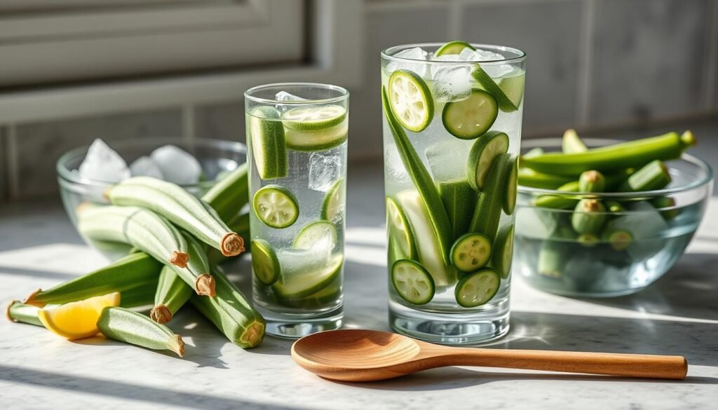 how to make okra water