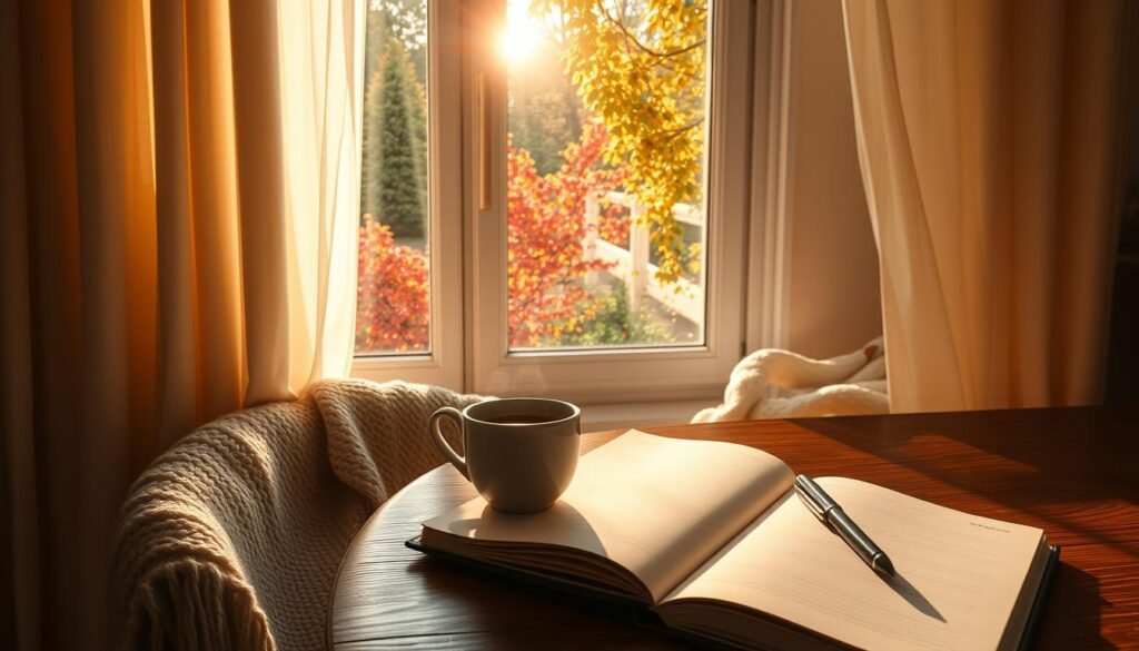 cozy morning routine