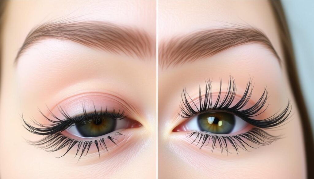 castor oil eyelash growth before and after